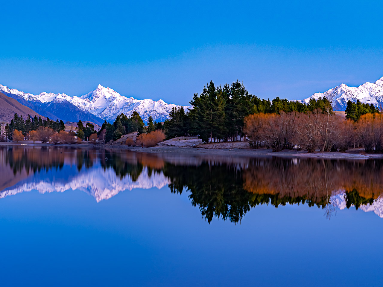 Lake Camp at dawn before sunrise